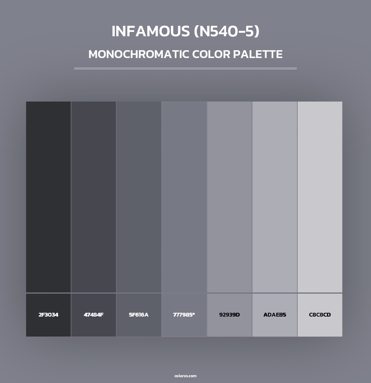 Infamous (N540-5) - Monochromatic Color Palette