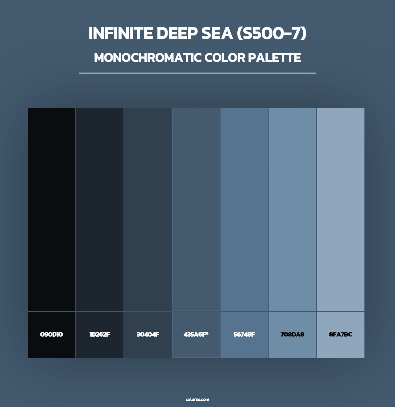 Infinite Deep Sea (S500-7) - Monochromatic Color Palette