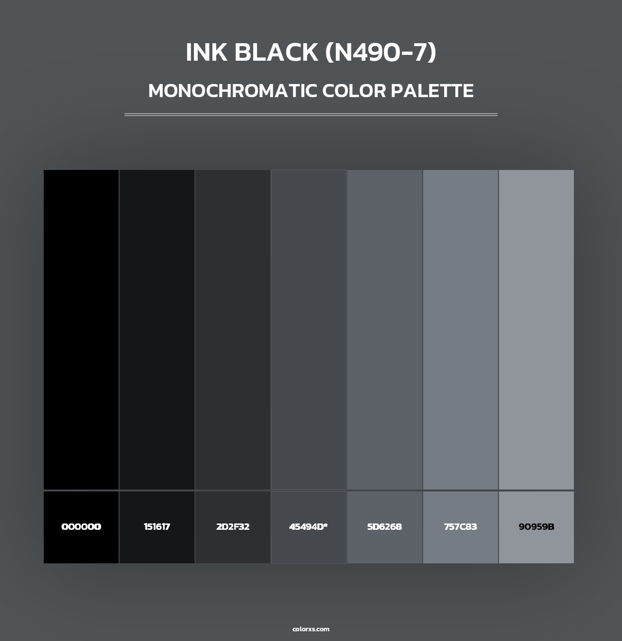 Ink Black (N490-7) - Monochromatic Color Palette