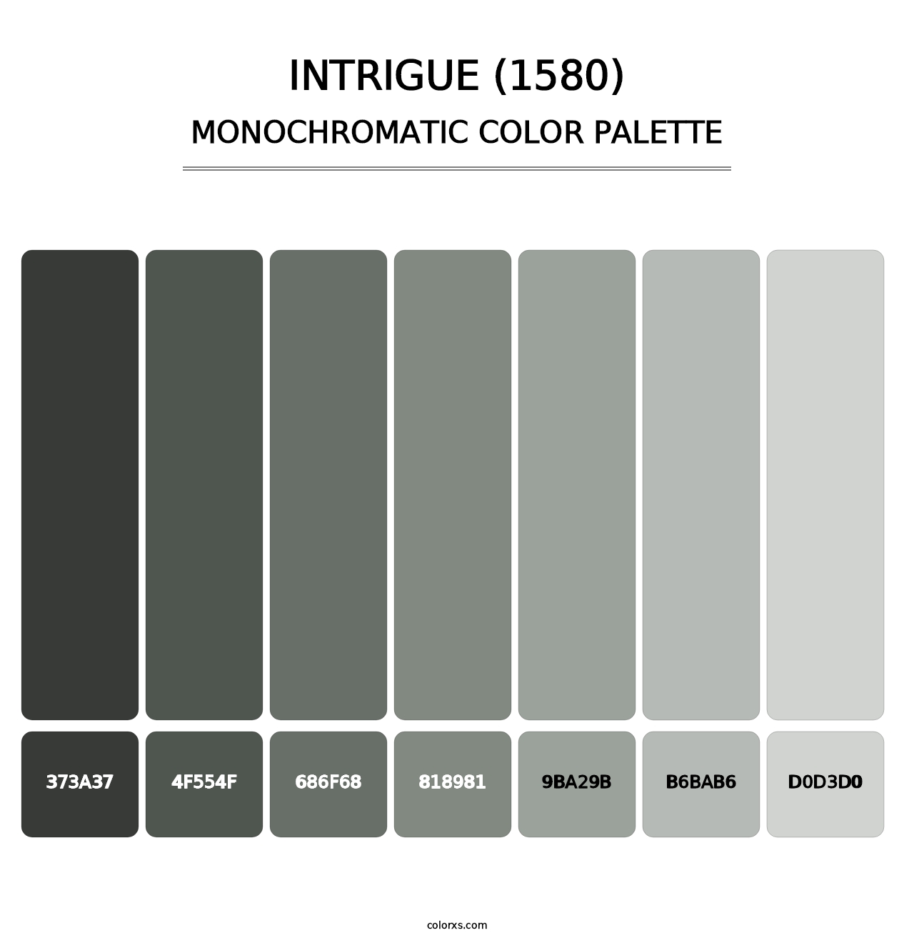 Intrigue (1580) - Monochromatic Color Palette