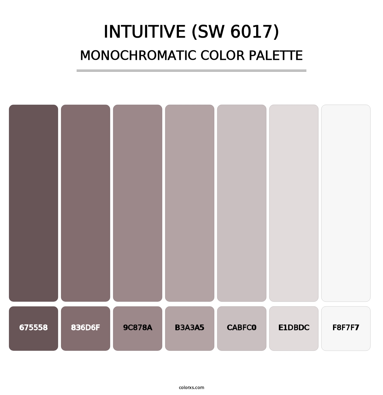 Intuitive (SW 6017) - Monochromatic Color Palette
