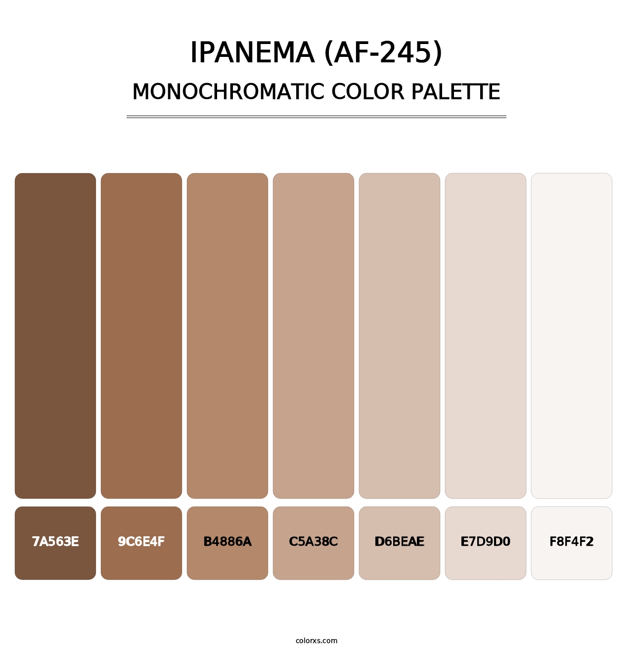 Ipanema (AF-245) - Monochromatic Color Palette