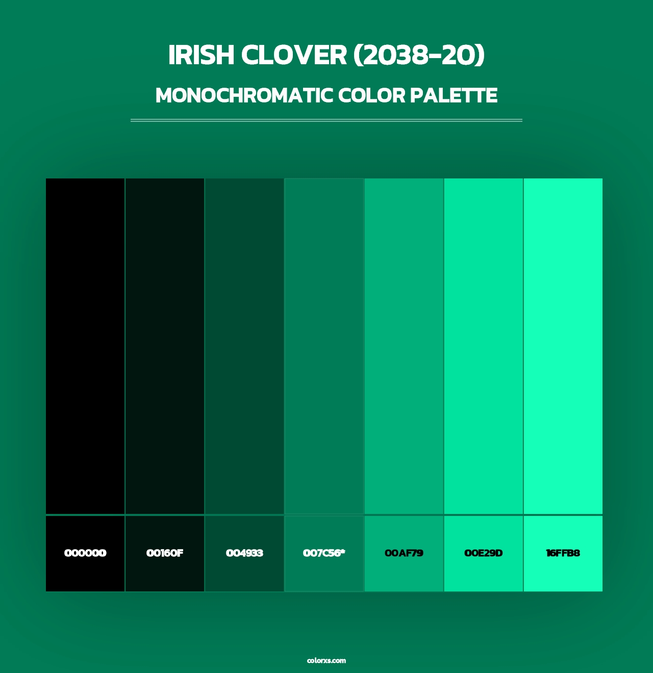 Irish Clover (2038-20) - Monochromatic Color Palette