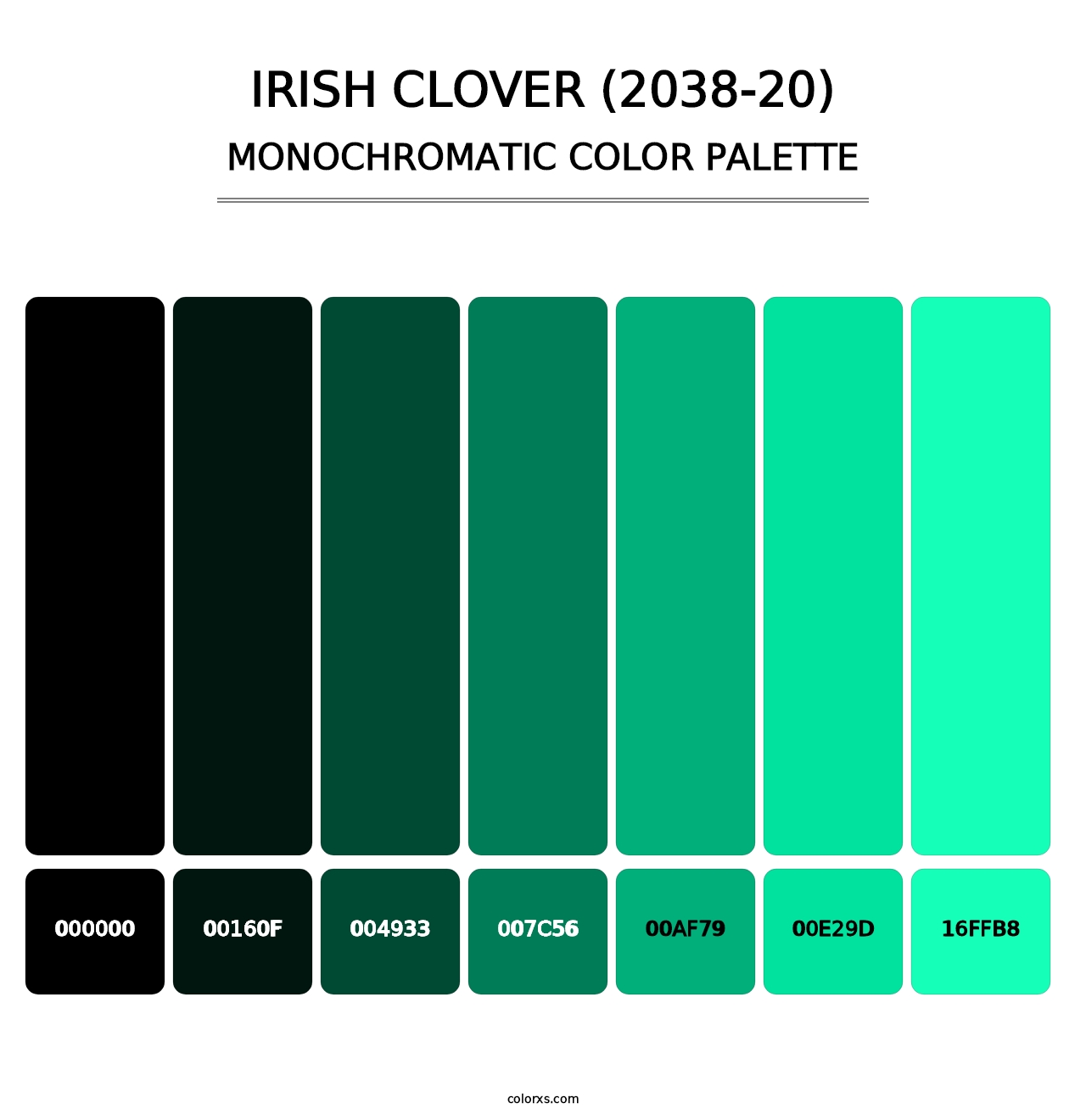 Irish Clover (2038-20) - Monochromatic Color Palette
