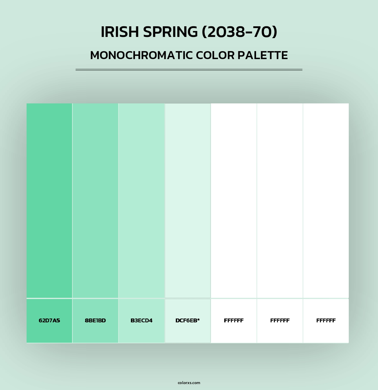Irish Spring (2038-70) - Monochromatic Color Palette