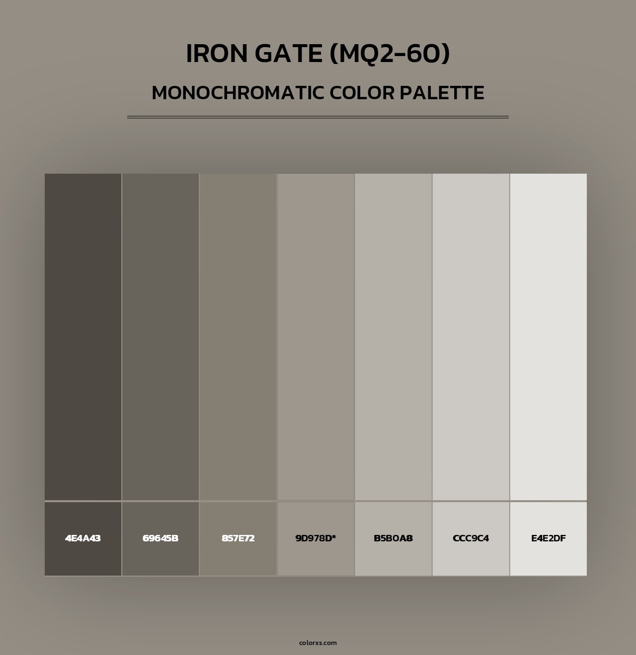 Iron Gate (MQ2-60) - Monochromatic Color Palette