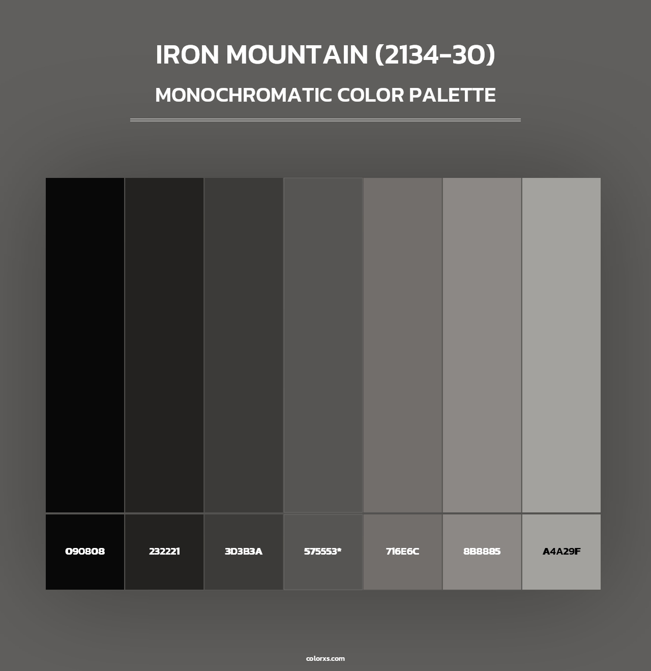 Iron Mountain (2134-30) - Monochromatic Color Palette