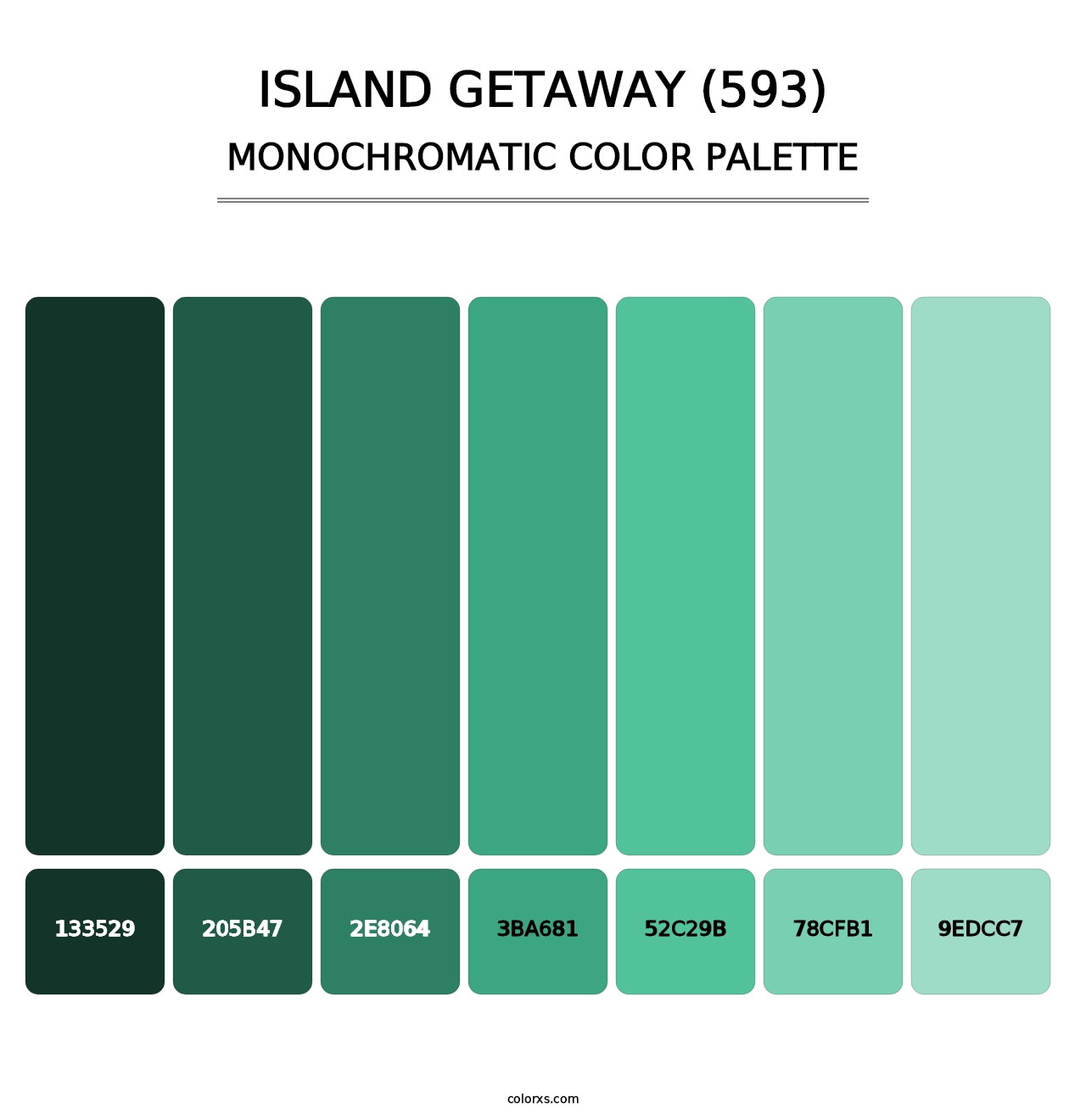 Island Getaway (593) - Monochromatic Color Palette