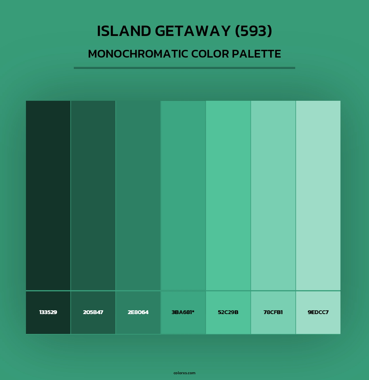 Island Getaway (593) - Monochromatic Color Palette