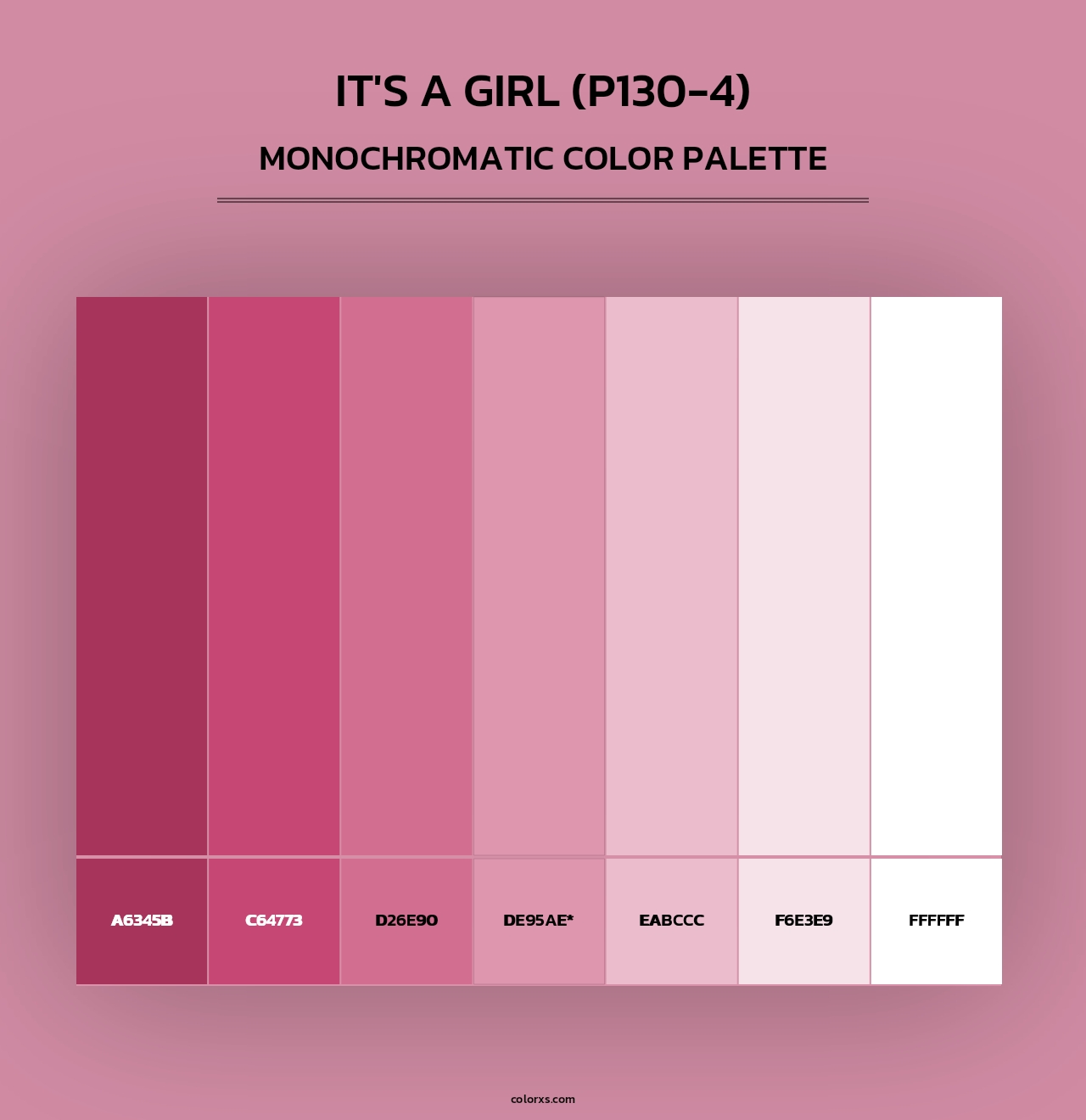 It'S A Girl (P130-4) - Monochromatic Color Palette
