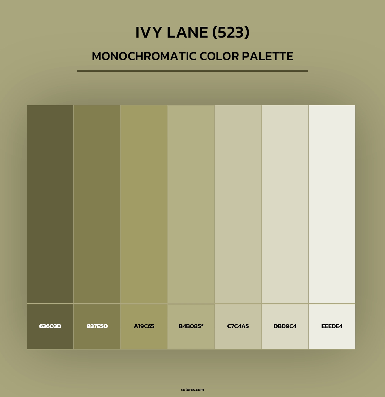 Ivy Lane (523) - Monochromatic Color Palette