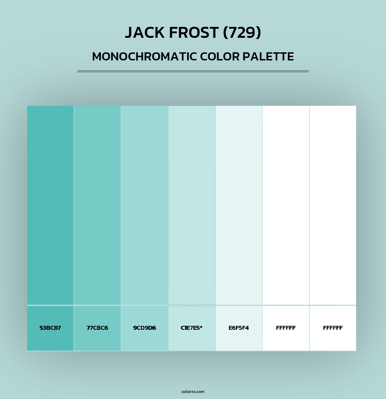 Jack Frost (729) - Monochromatic Color Palette