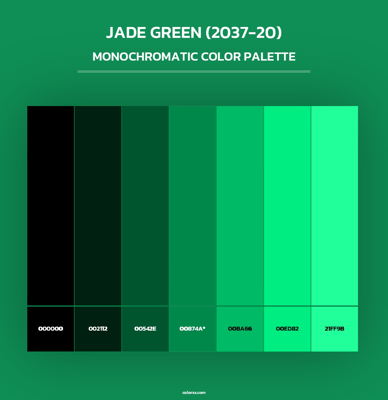 Jade Green (2037-20) - Monochromatic Color Palette