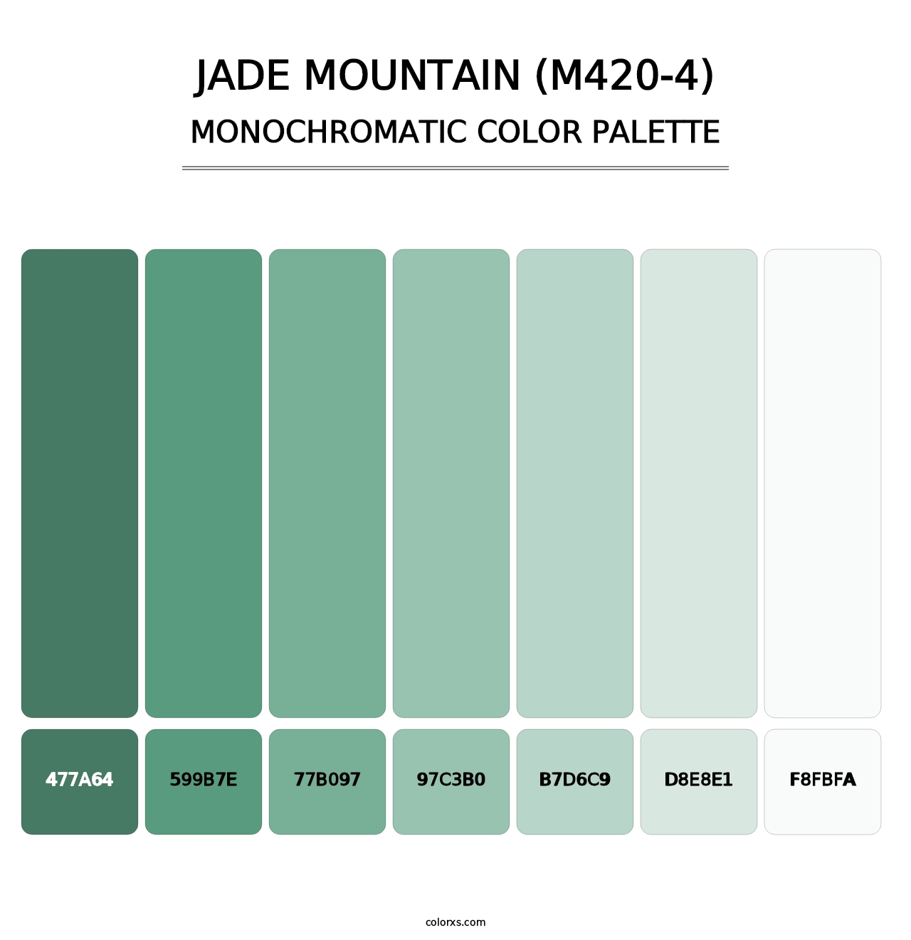 Jade Mountain (M420-4) - Monochromatic Color Palette
