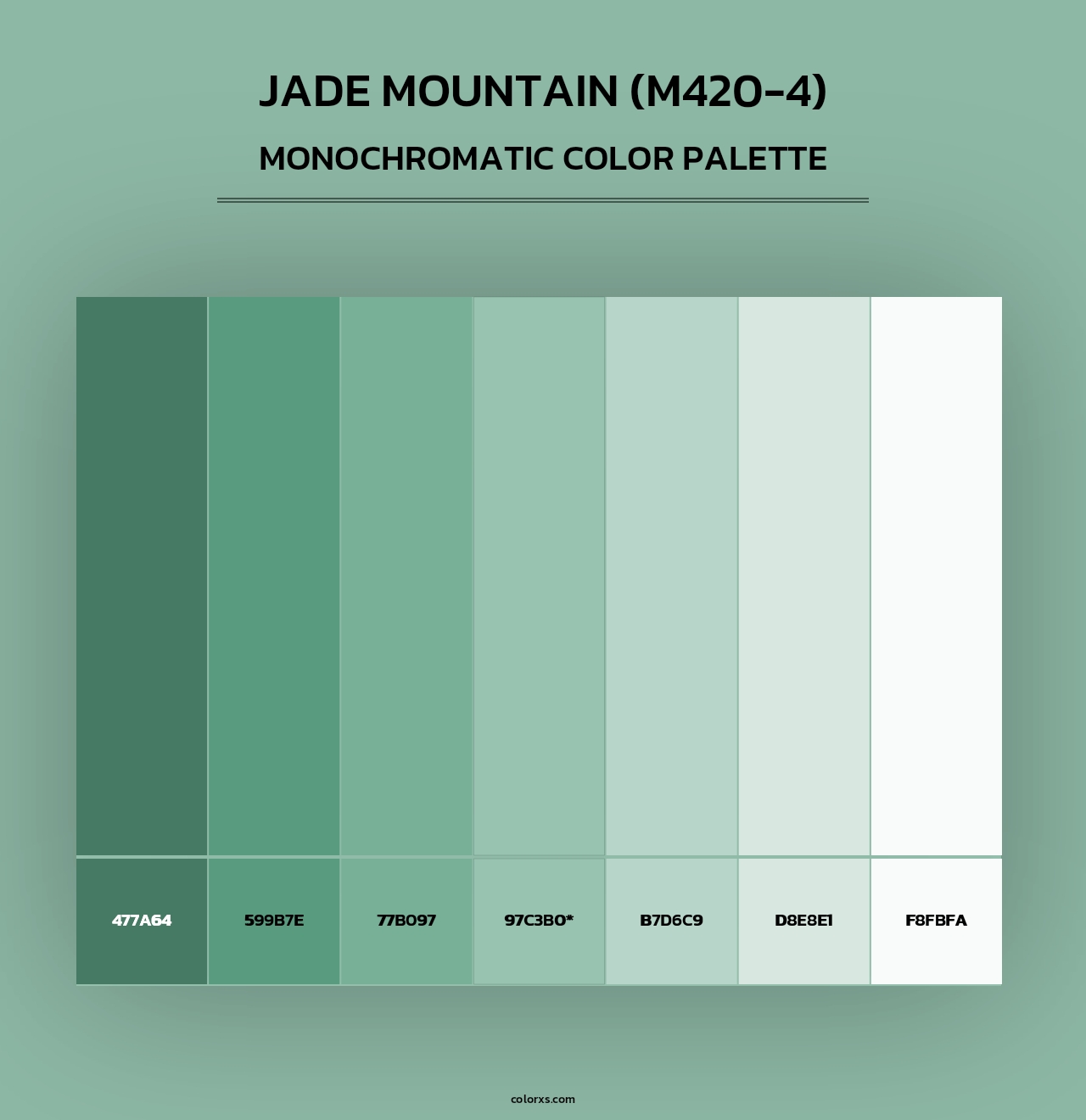 Jade Mountain (M420-4) - Monochromatic Color Palette