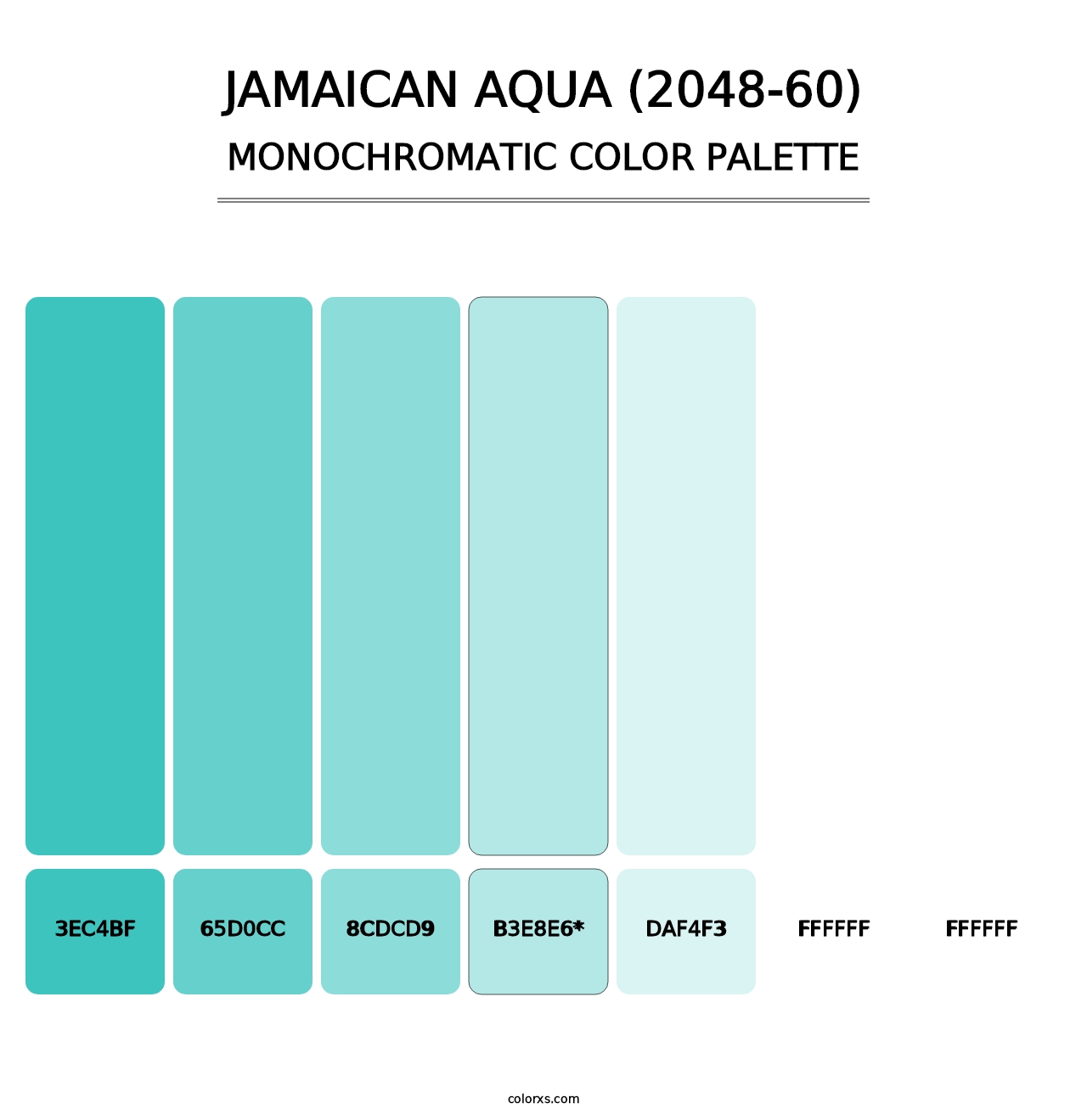 Jamaican Aqua (2048-60) - Monochromatic Color Palette