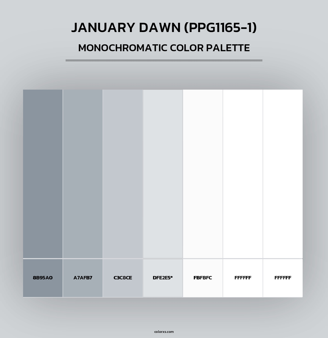January Dawn (PPG1165-1) - Monochromatic Color Palette