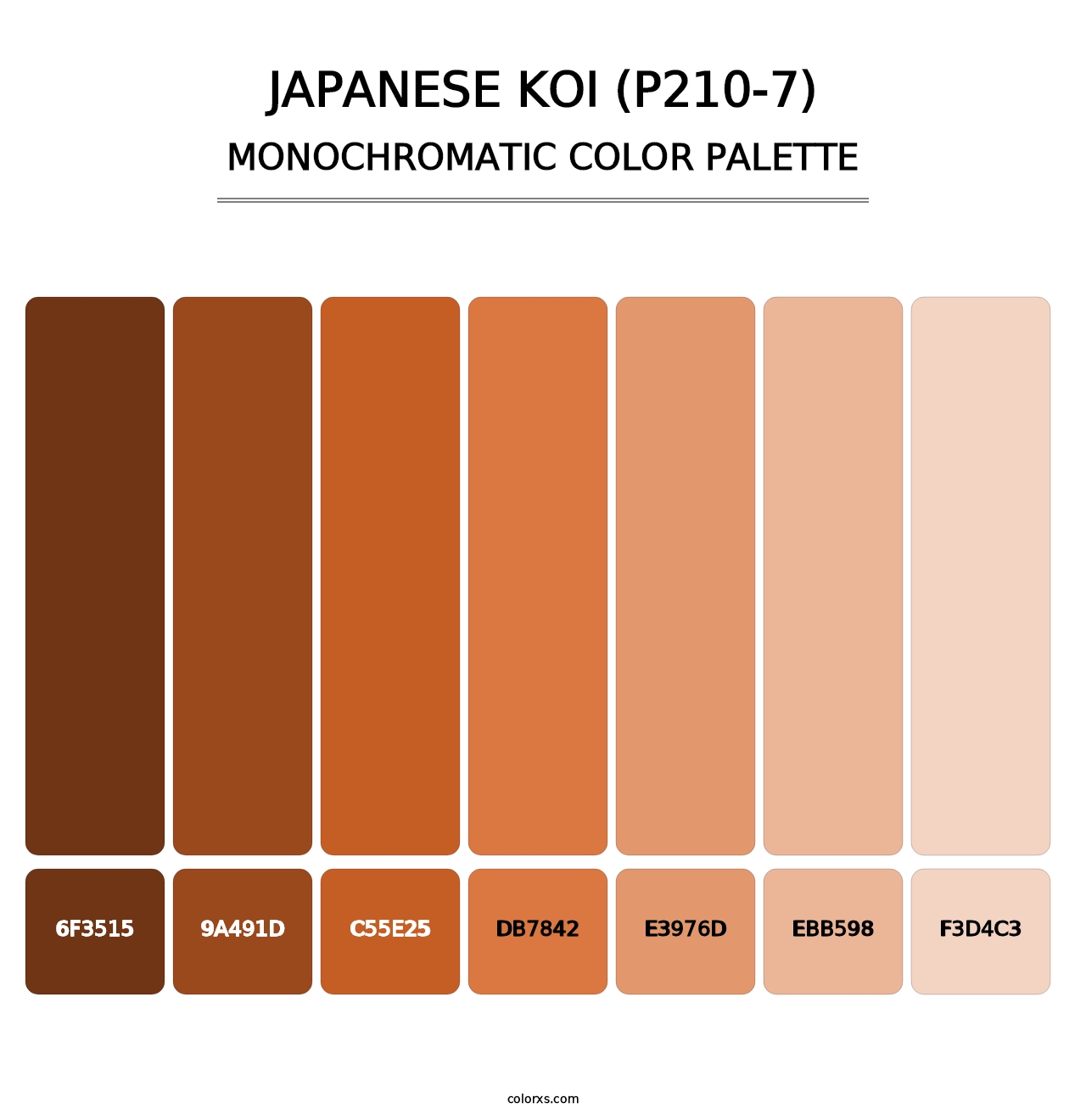 Japanese Koi (P210-7) - Monochromatic Color Palette