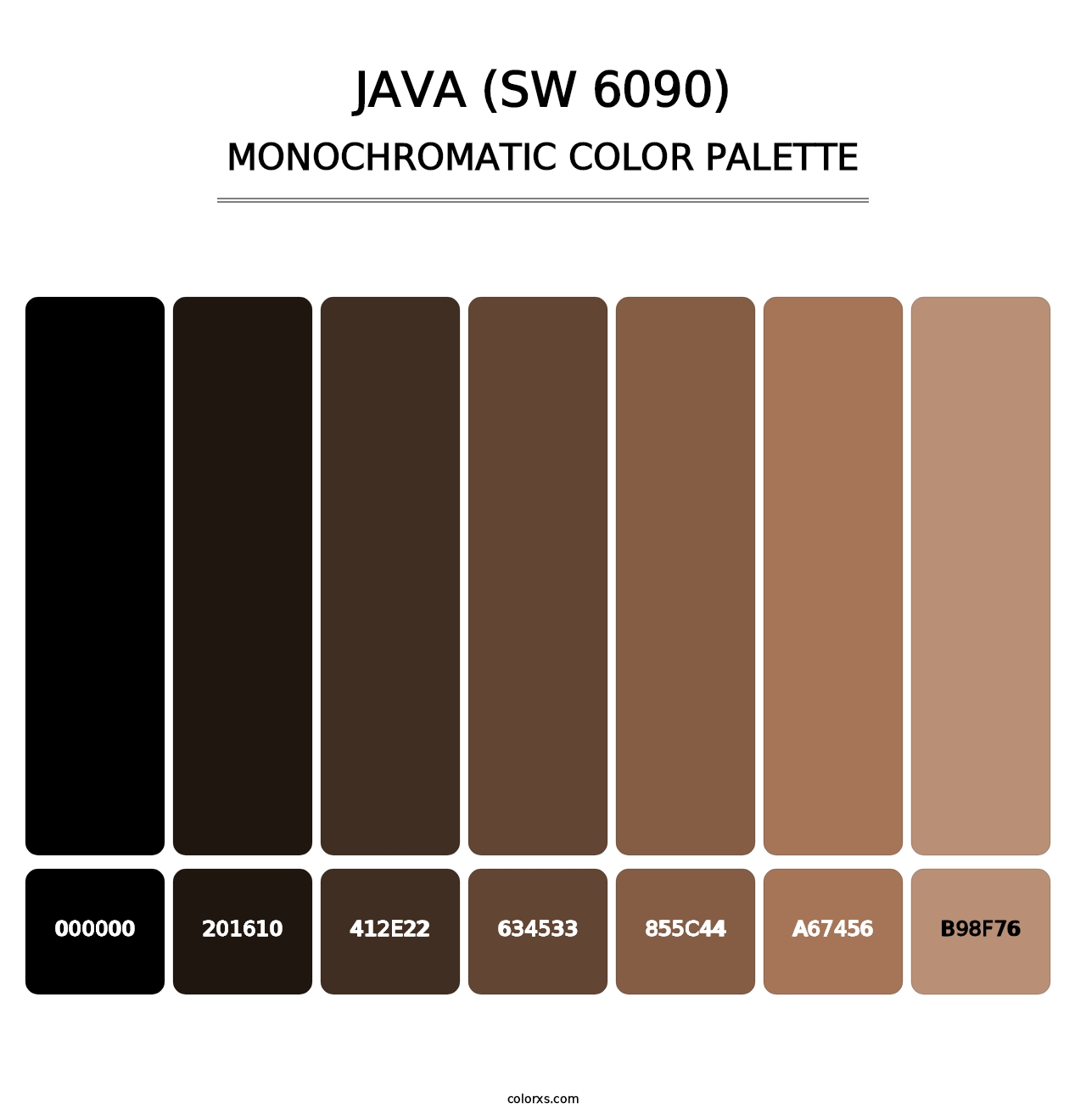 Java (SW 6090) - Monochromatic Color Palette