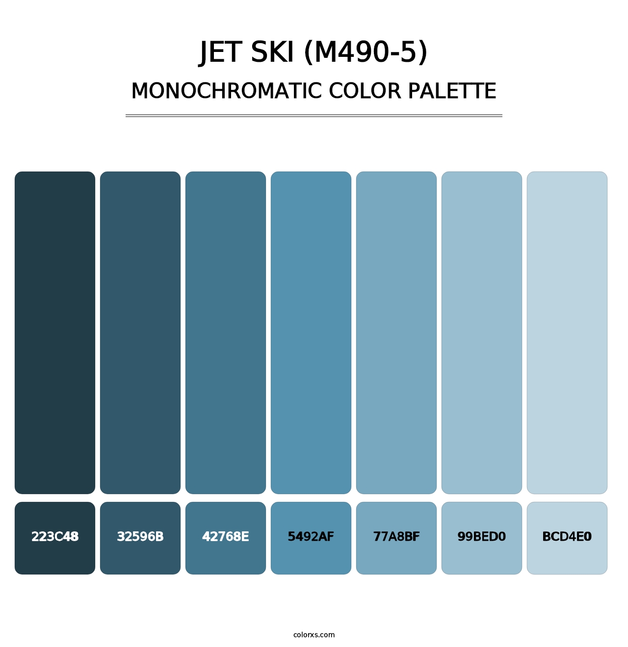 Jet Ski (M490-5) - Monochromatic Color Palette