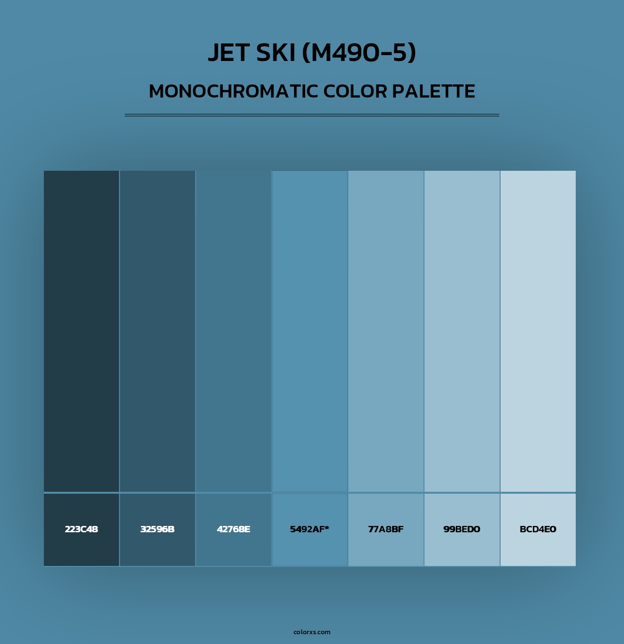 Jet Ski (M490-5) - Monochromatic Color Palette