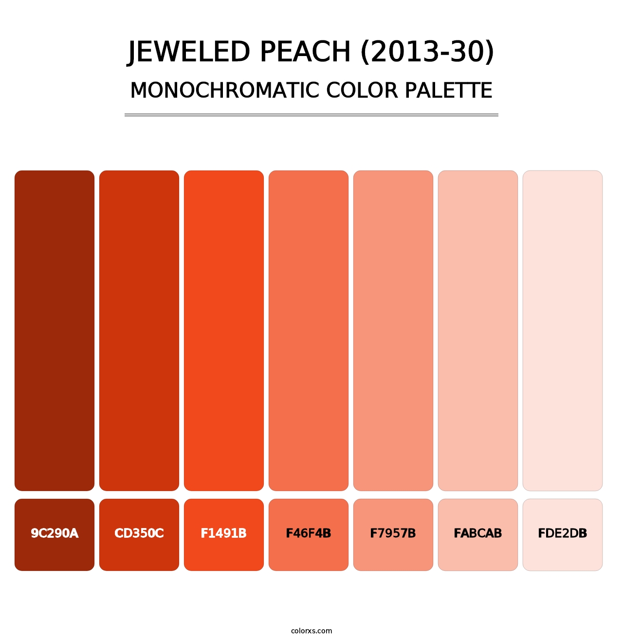 Jeweled Peach (2013-30) - Monochromatic Color Palette