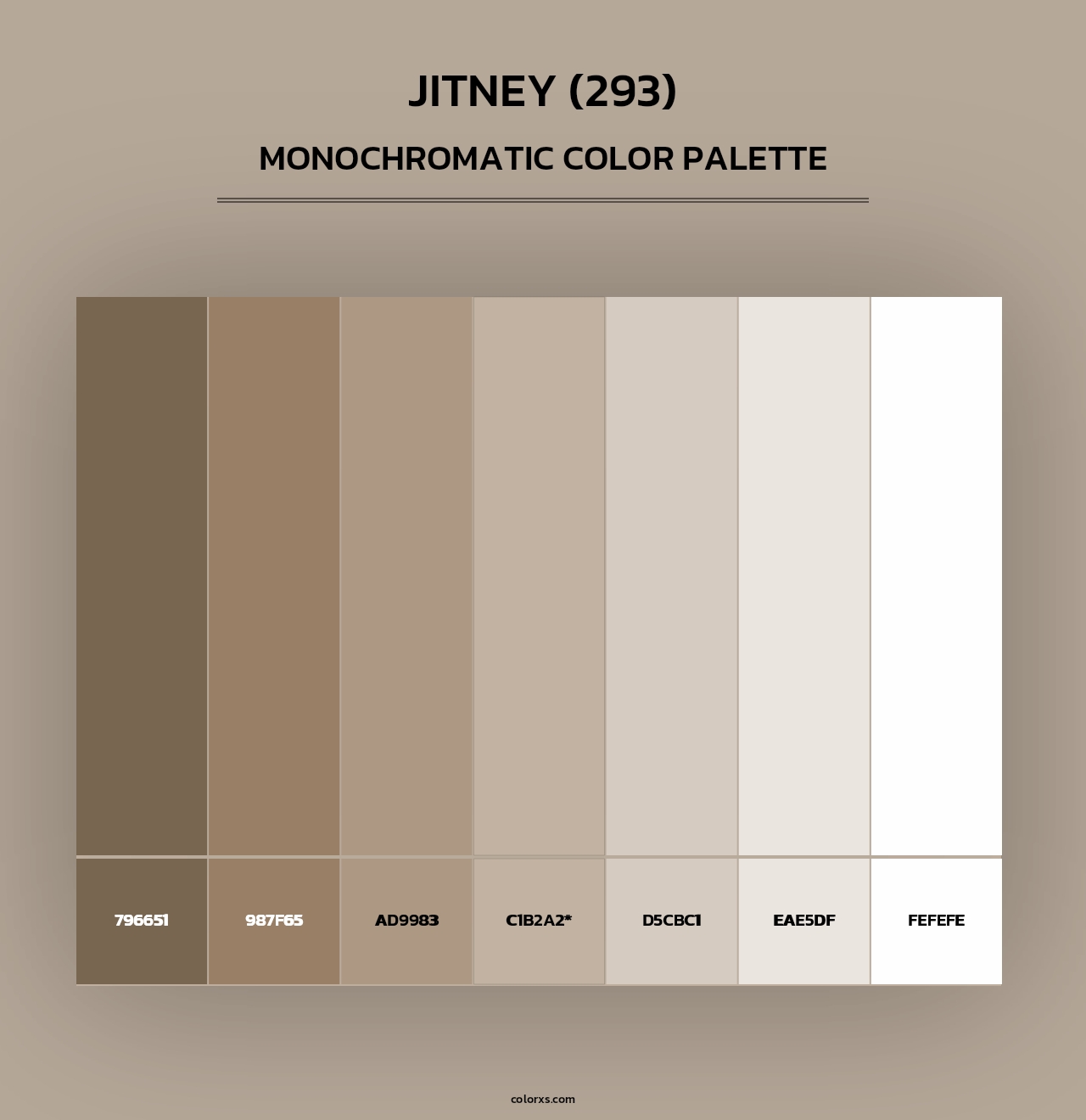Jitney (293) - Monochromatic Color Palette