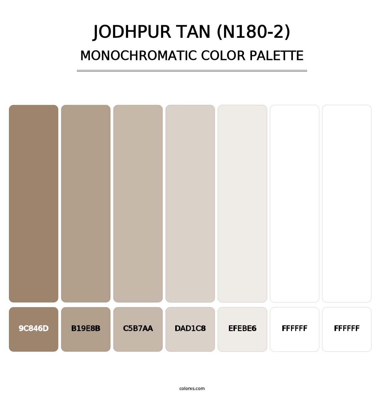 Jodhpur Tan (N180-2) - Monochromatic Color Palette