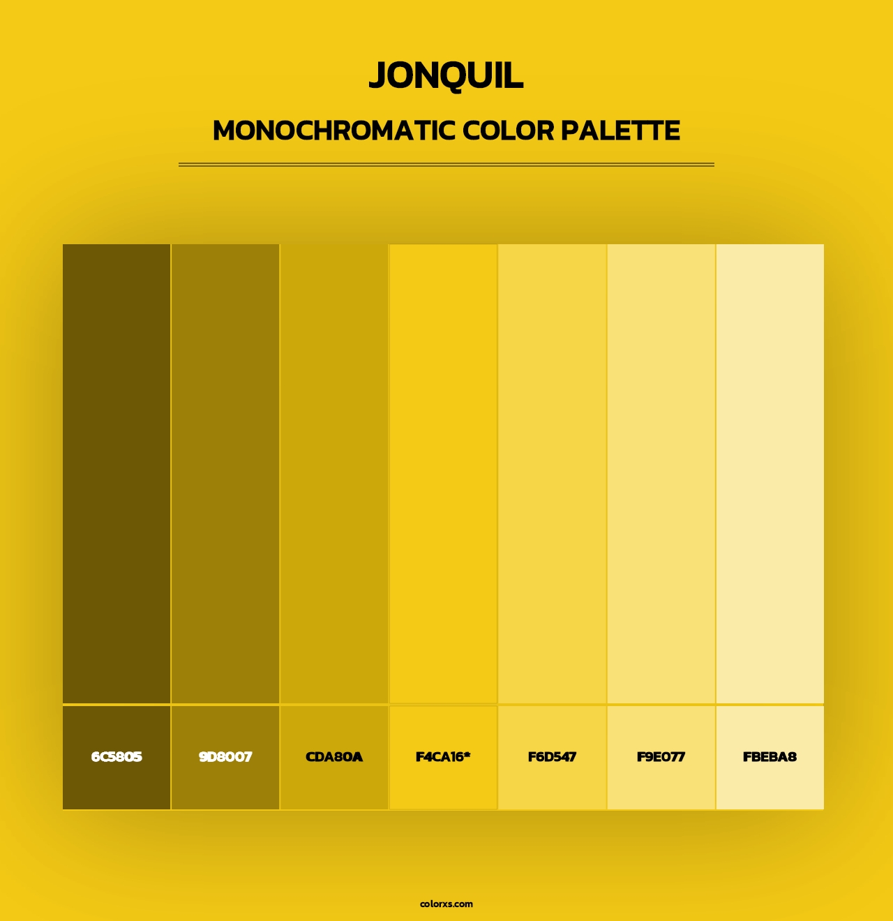 Jonquil - Monochromatic Color Palette