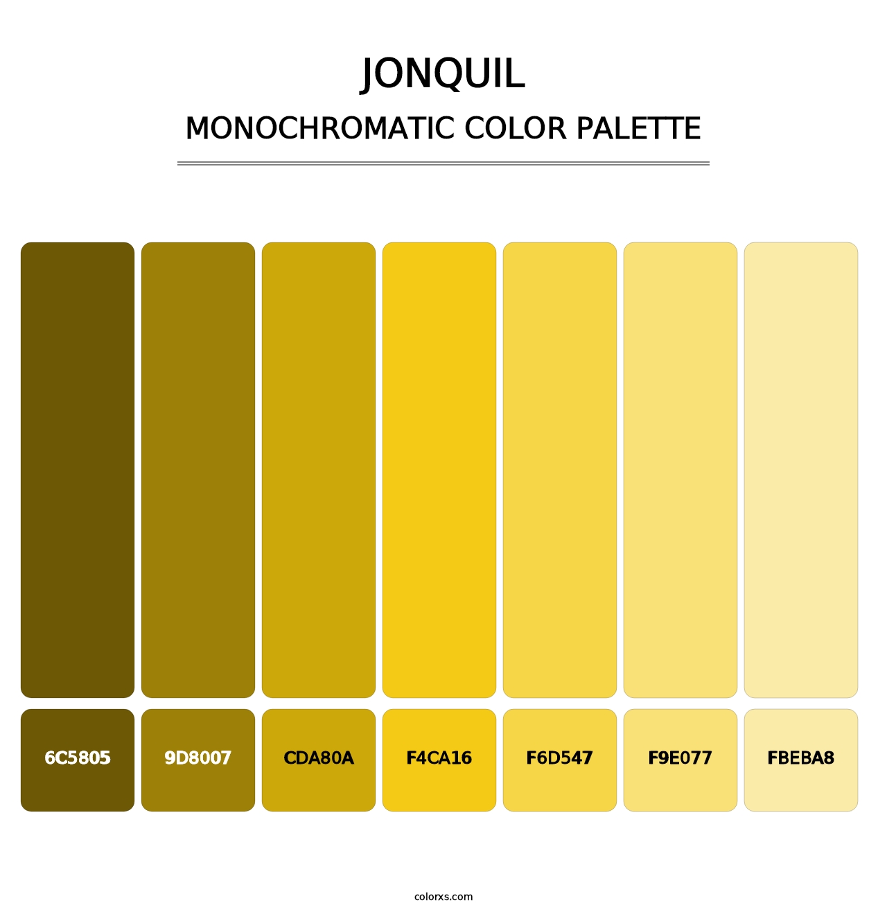 Jonquil - Monochromatic Color Palette
