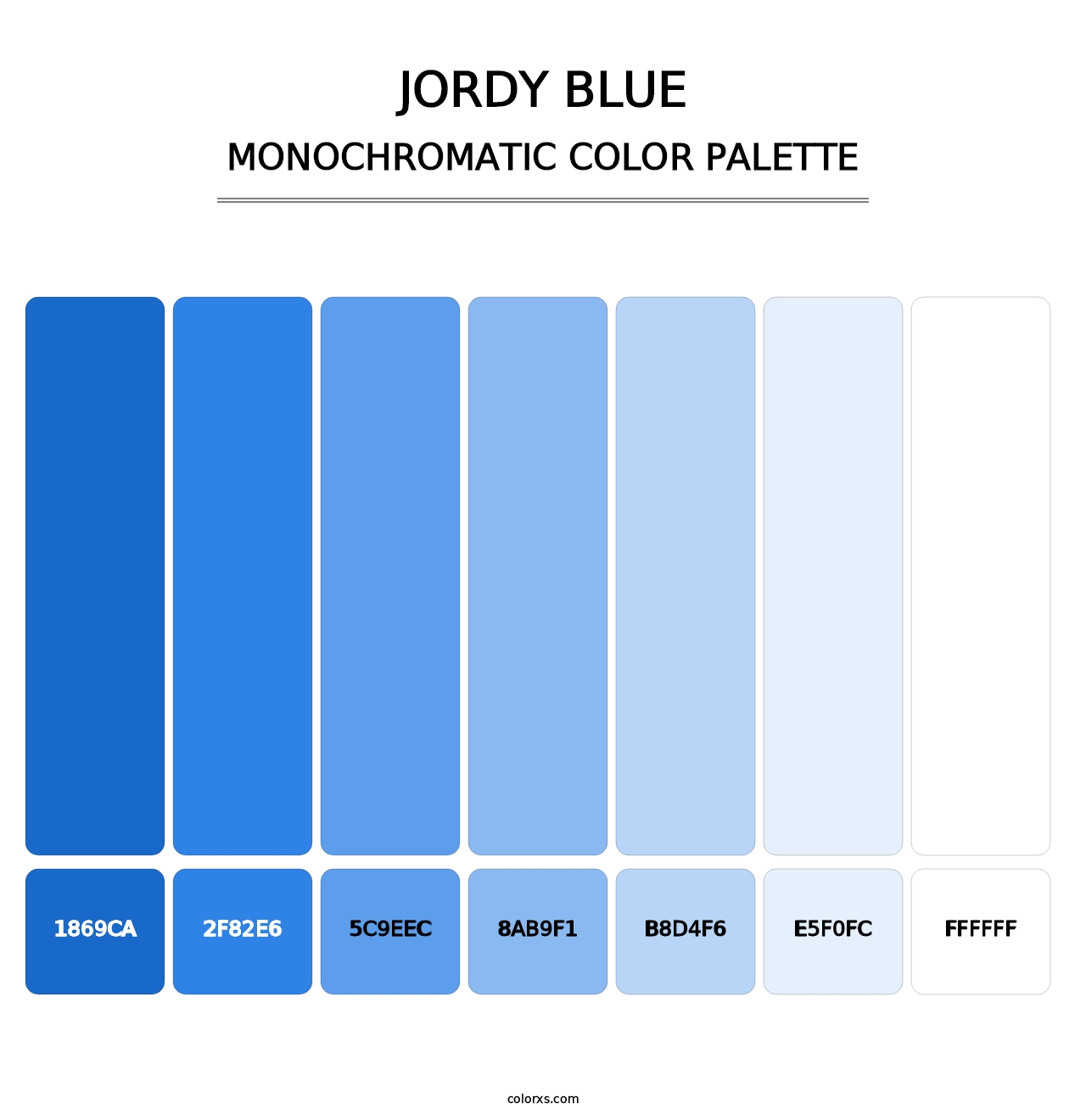 Jordy Blue - Monochromatic Color Palette
