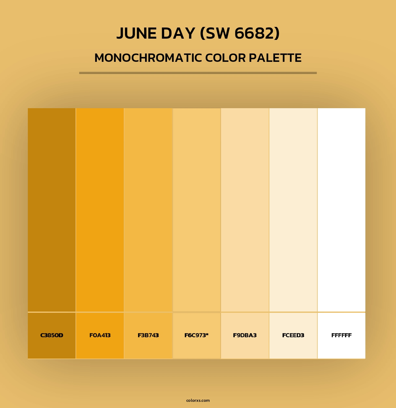 June Day (SW 6682) - Monochromatic Color Palette