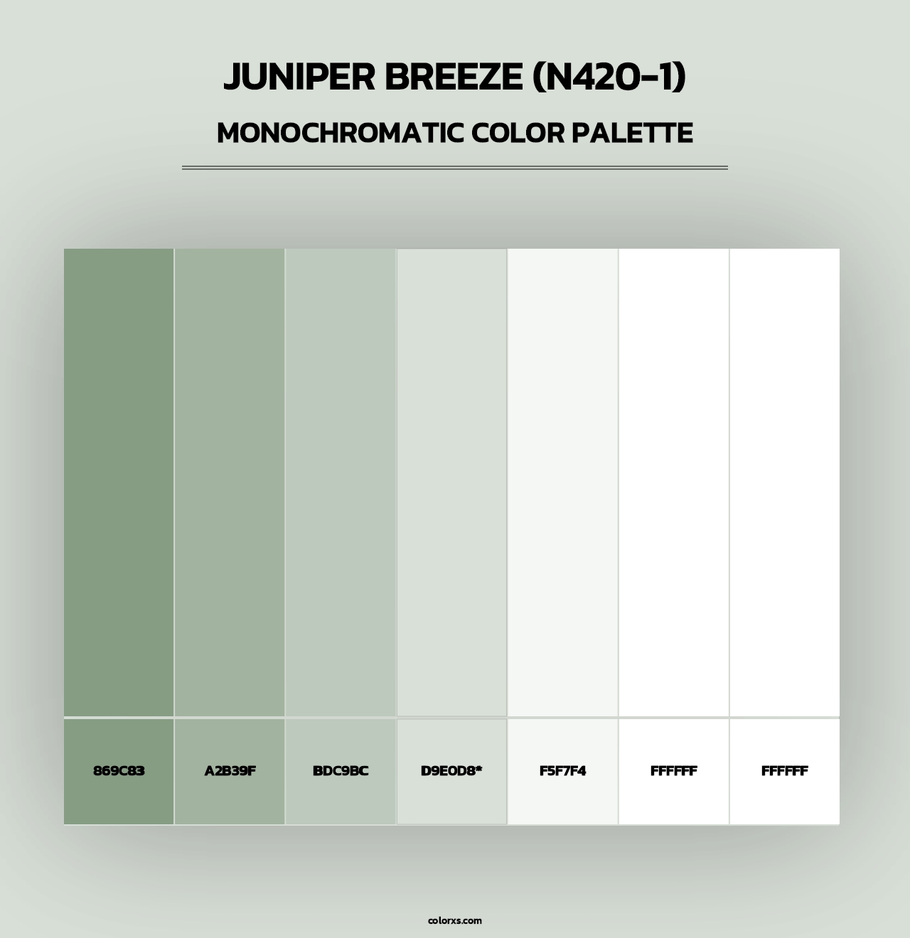 Juniper Breeze (N420-1) - Monochromatic Color Palette