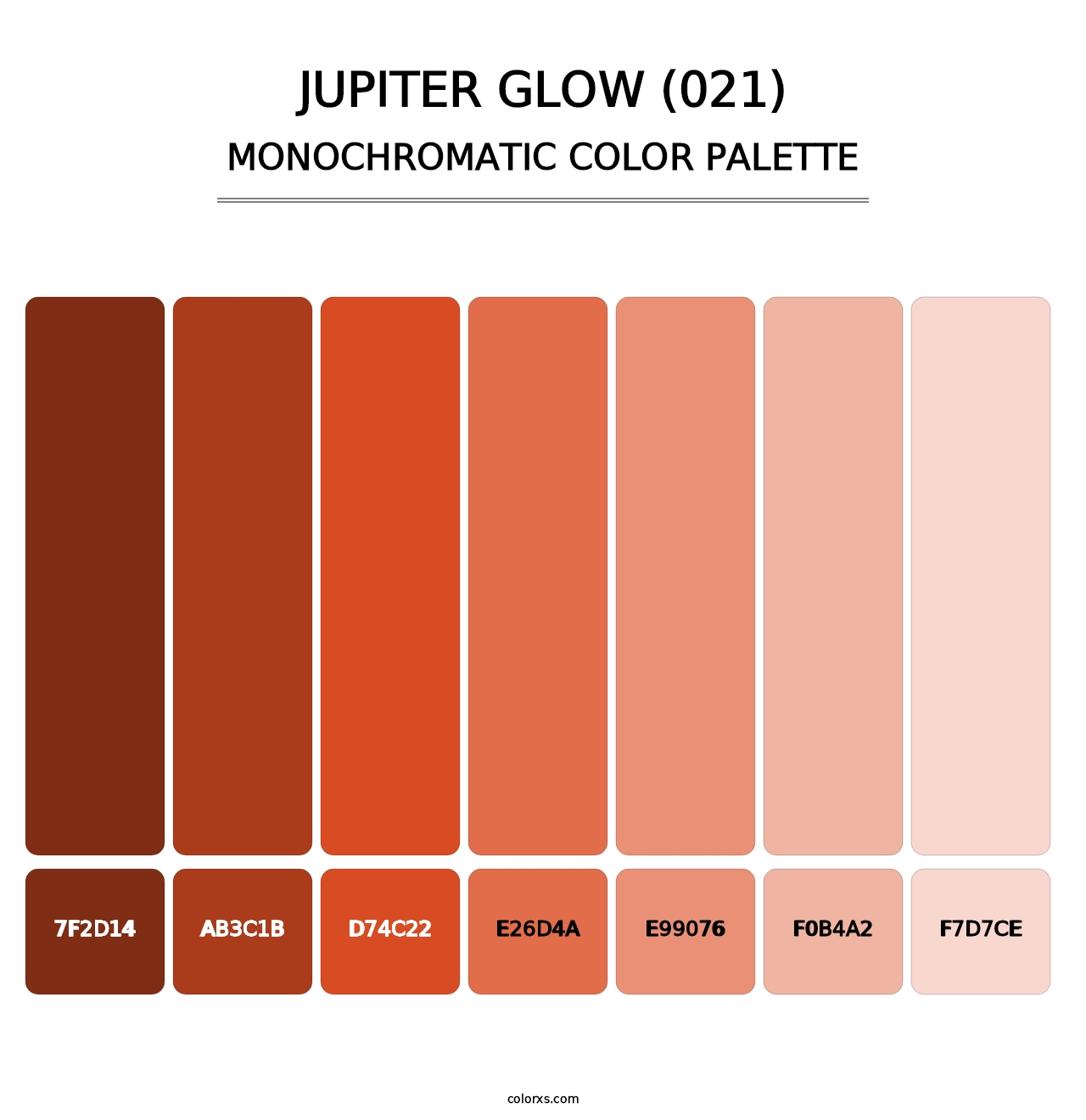 Jupiter Glow (021) - Monochromatic Color Palette