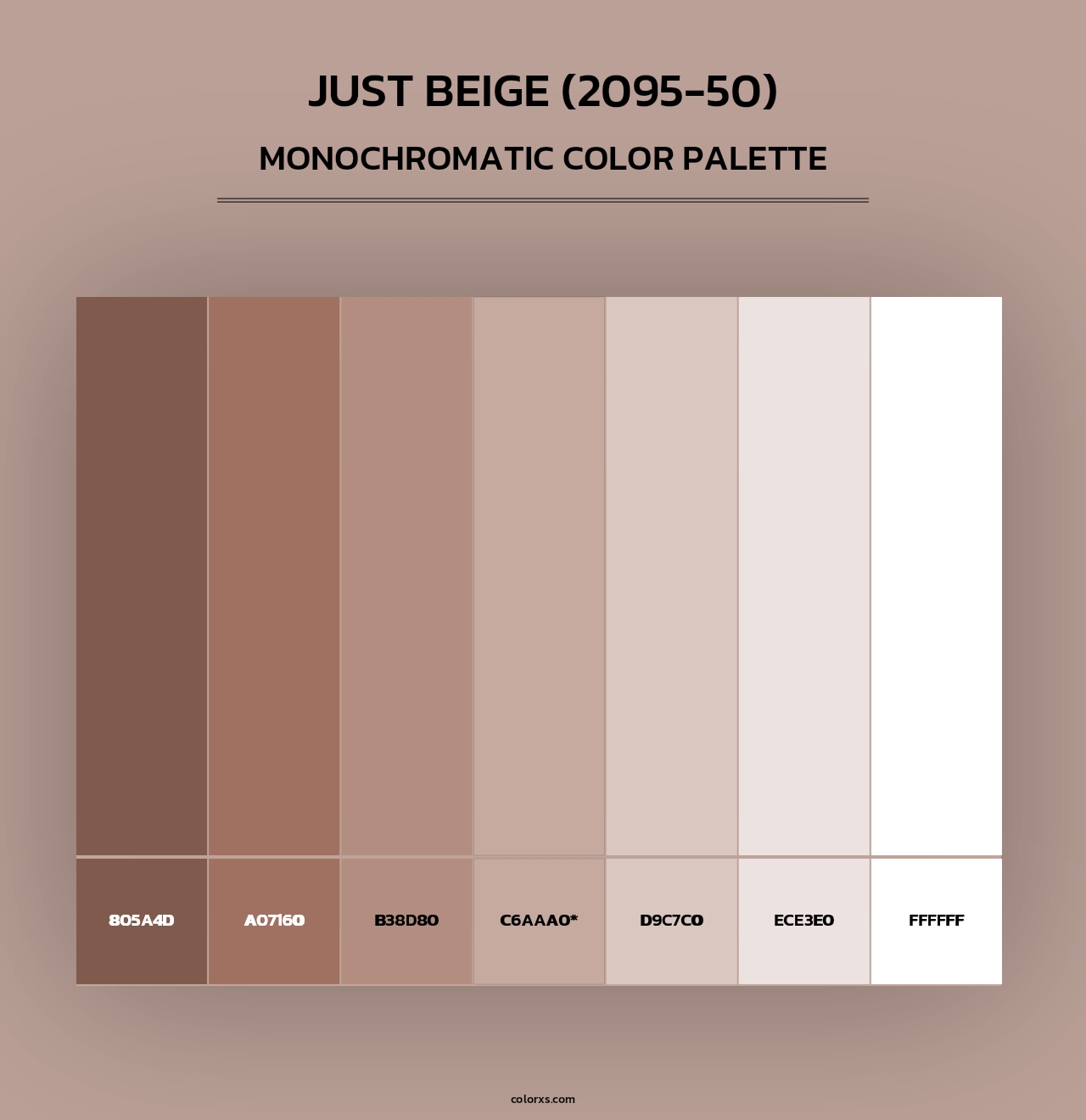 Just Beige (2095-50) - Monochromatic Color Palette