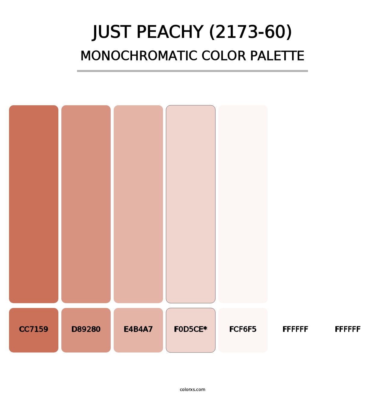 Just Peachy (2173-60) - Monochromatic Color Palette