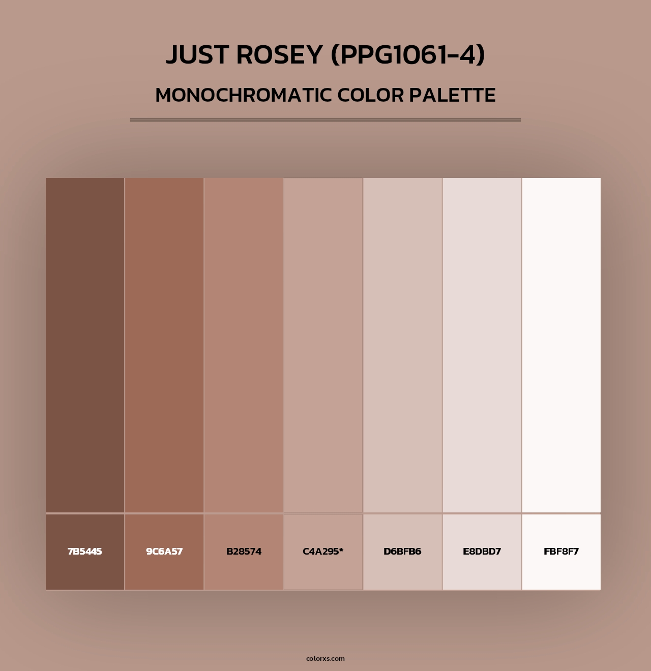 Just Rosey (PPG1061-4) - Monochromatic Color Palette