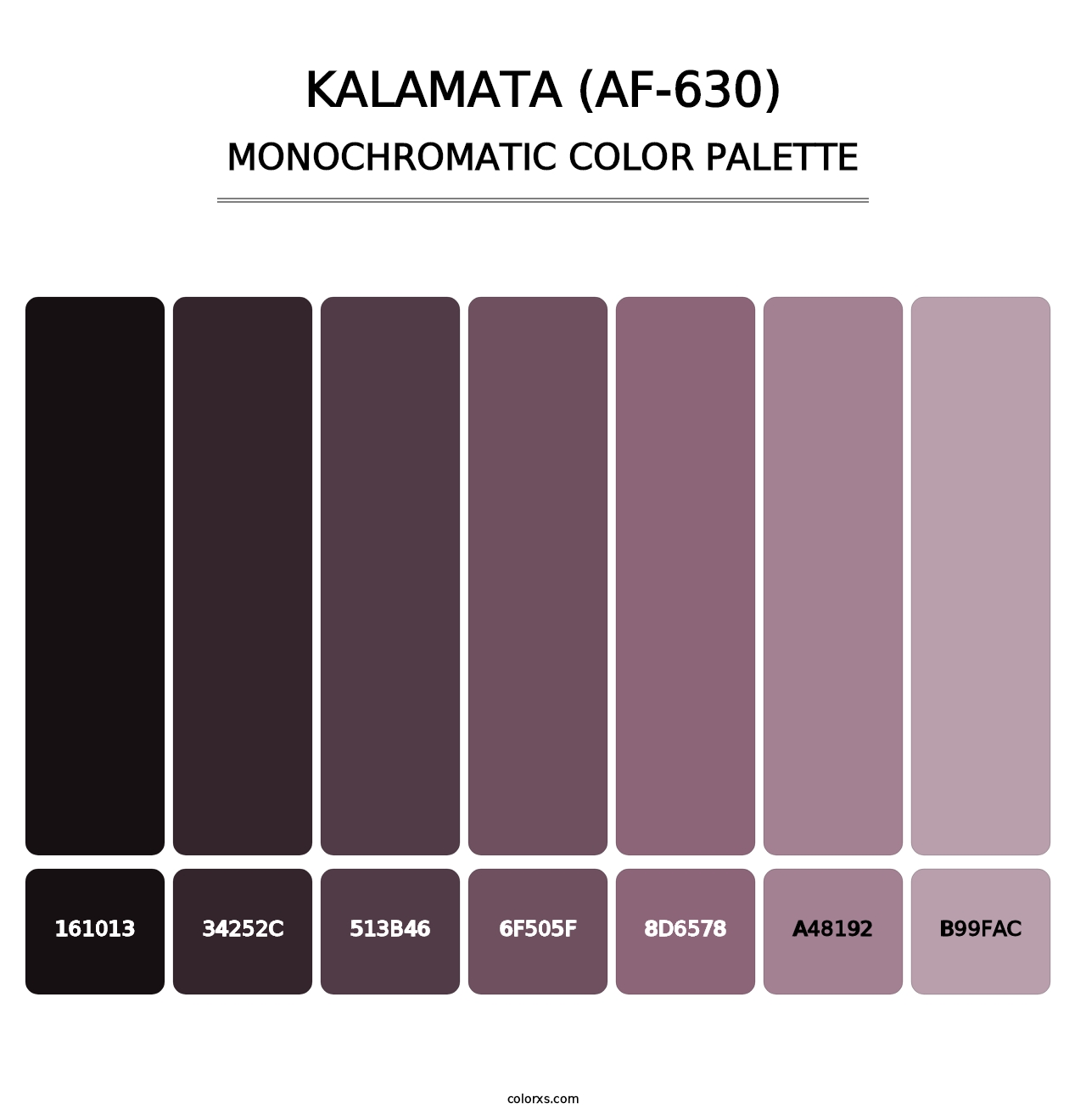 Kalamata (AF-630) - Monochromatic Color Palette