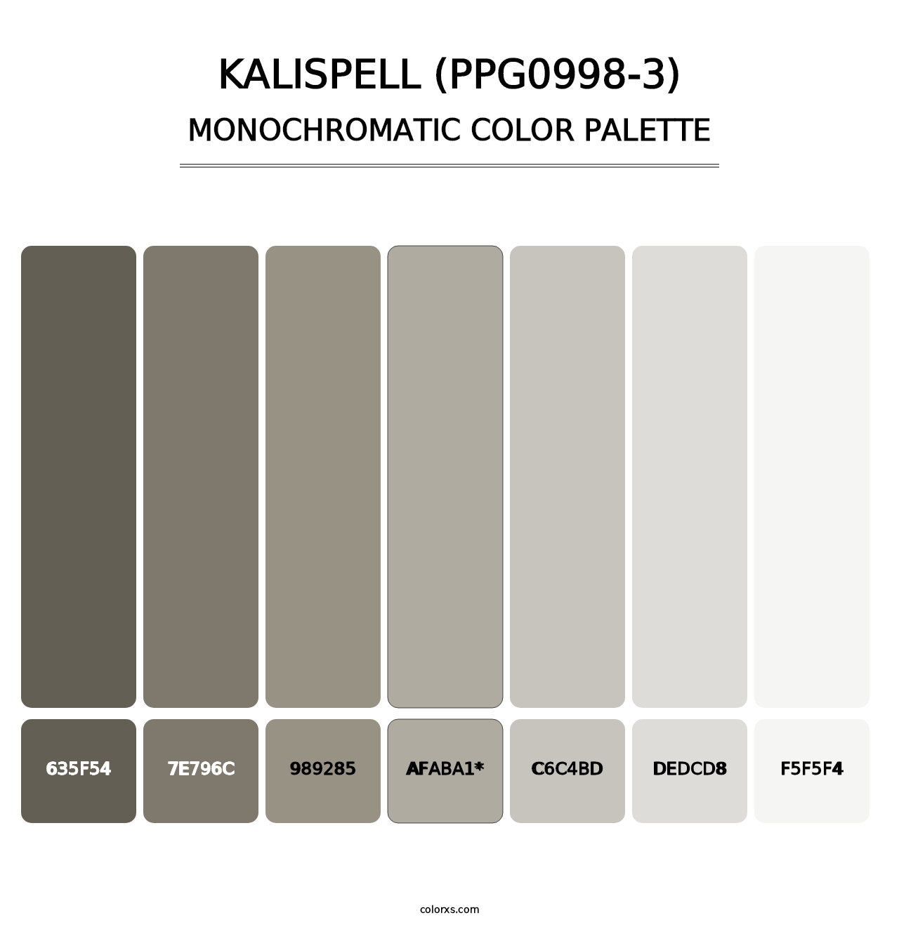 Kalispell (PPG0998-3) - Monochromatic Color Palette