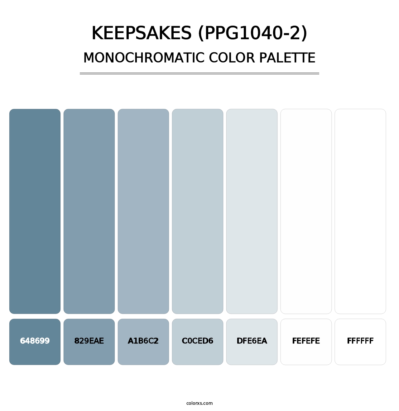 Keepsakes (PPG1040-2) - Monochromatic Color Palette