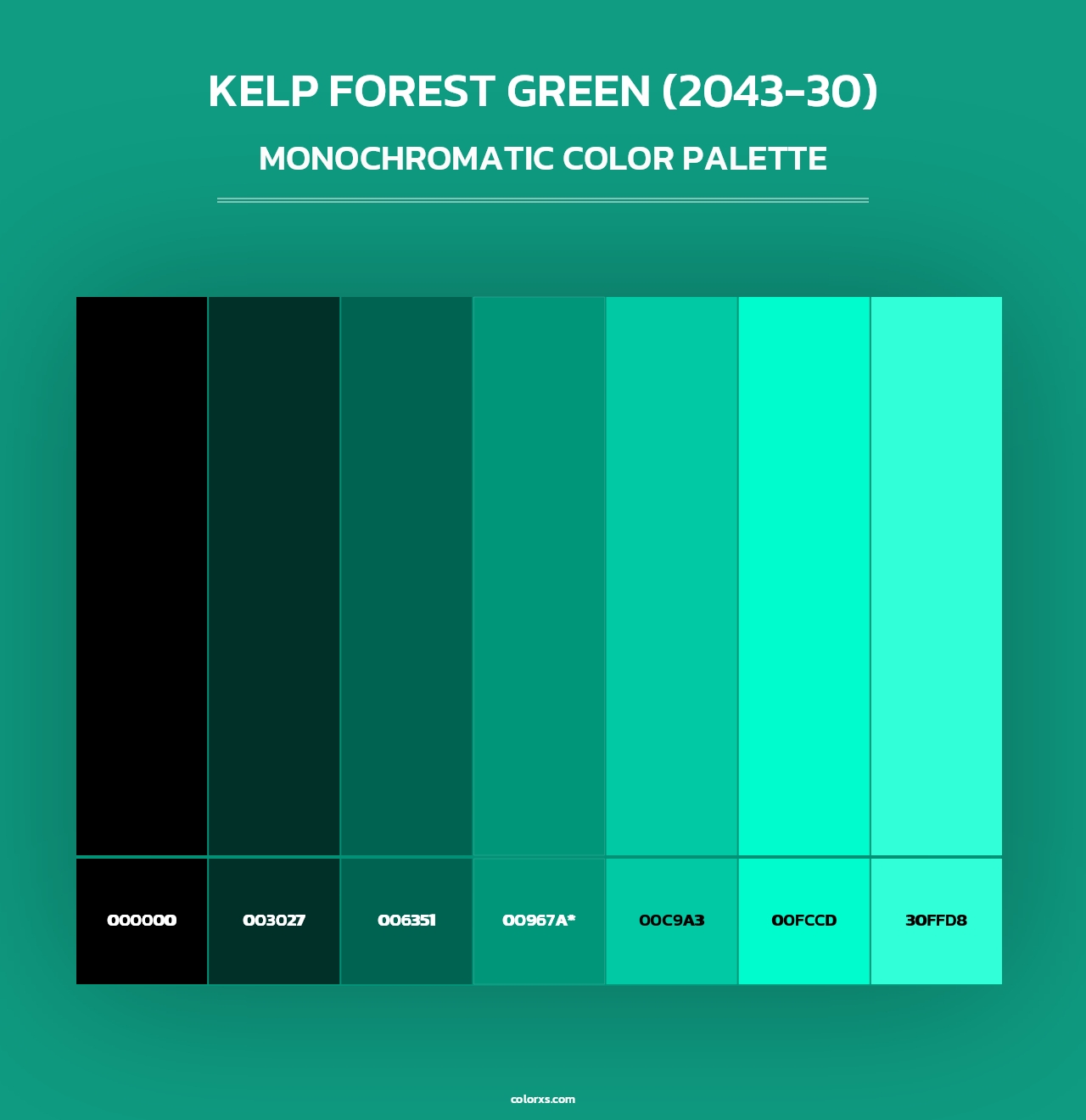 Kelp Forest Green (2043-30) - Monochromatic Color Palette