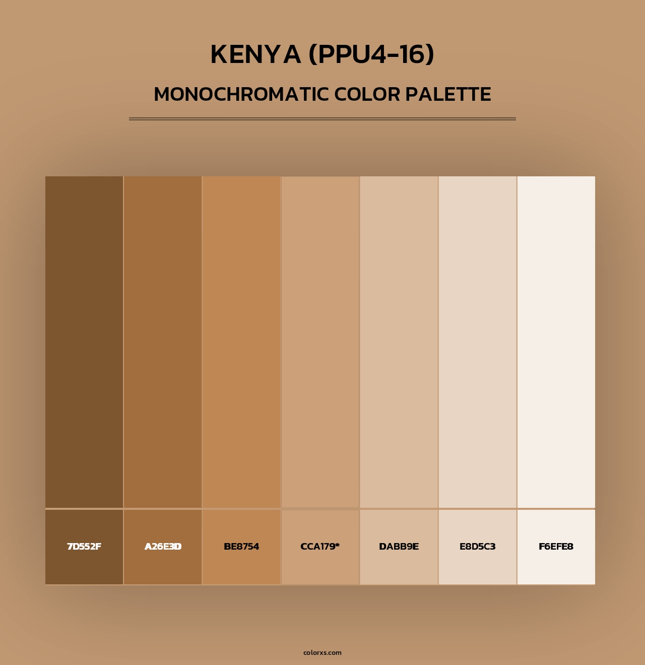 Kenya (PPU4-16) - Monochromatic Color Palette
