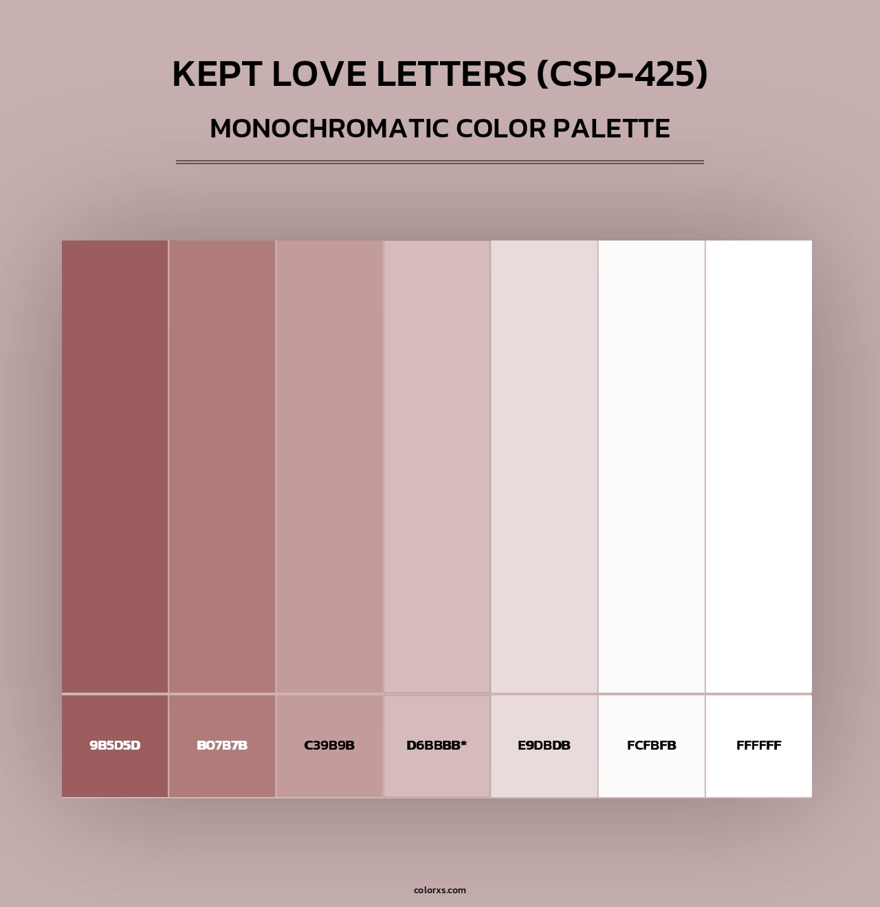 Kept Love Letters (CSP-425) - Monochromatic Color Palette