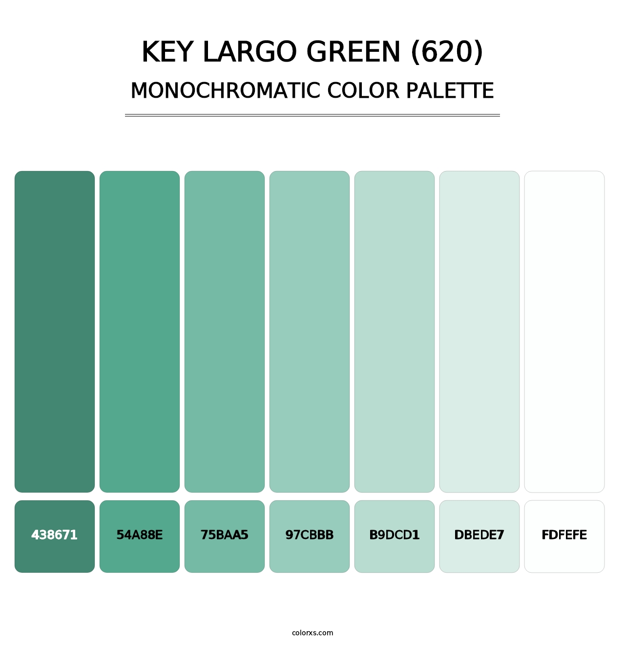 Key Largo Green (620) - Monochromatic Color Palette