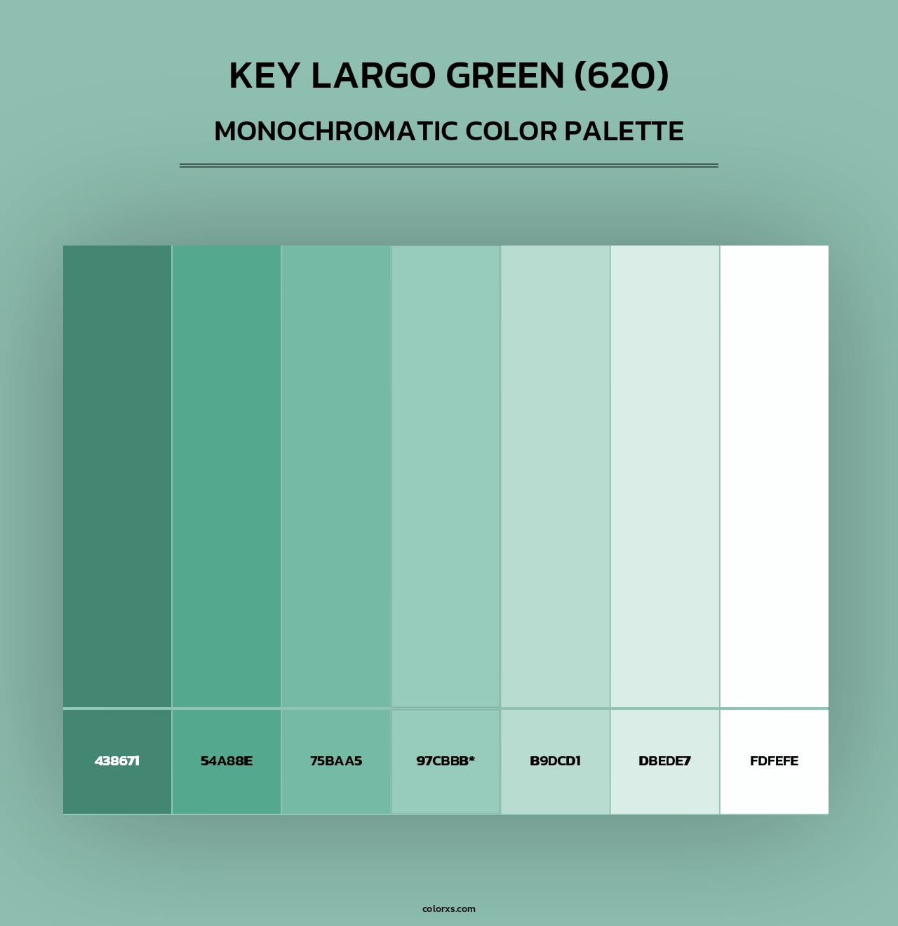 Key Largo Green (620) - Monochromatic Color Palette