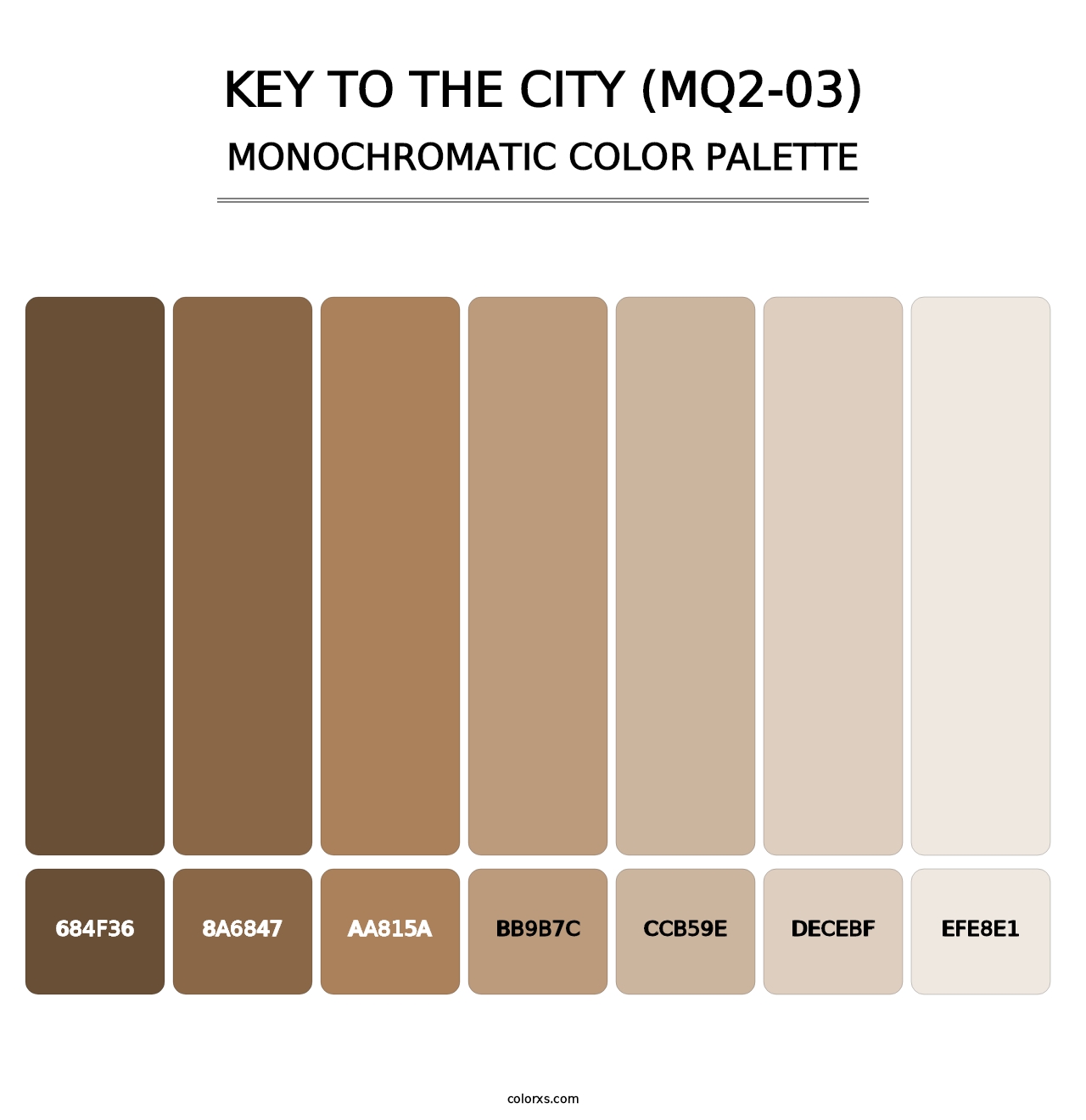 Key To The City (MQ2-03) - Monochromatic Color Palette