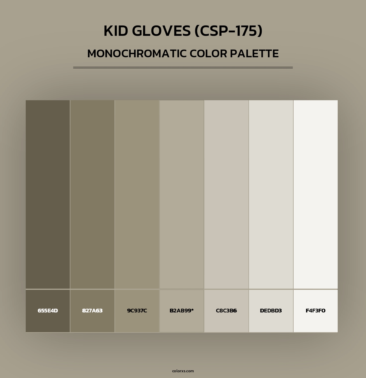 Kid Gloves (CSP-175) - Monochromatic Color Palette