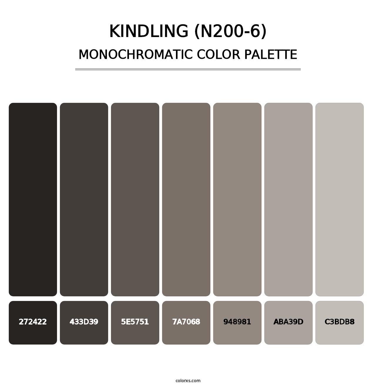 Kindling (N200-6) - Monochromatic Color Palette