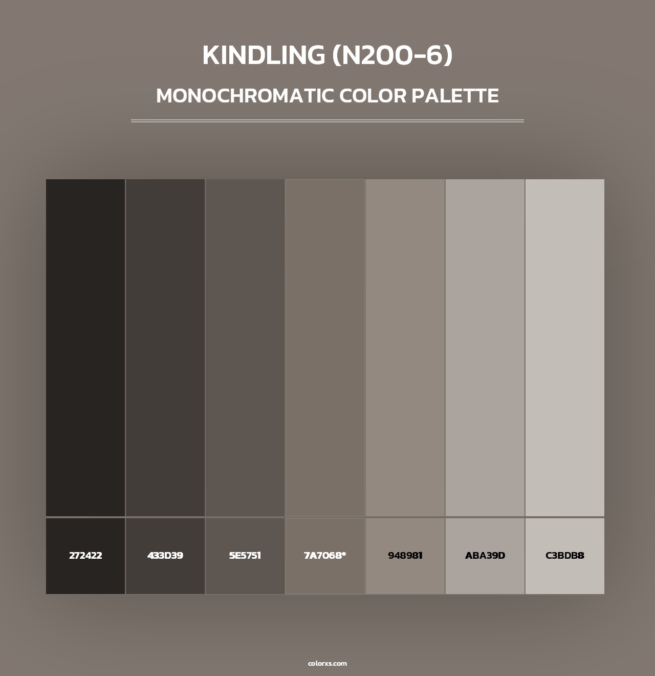 Kindling (N200-6) - Monochromatic Color Palette