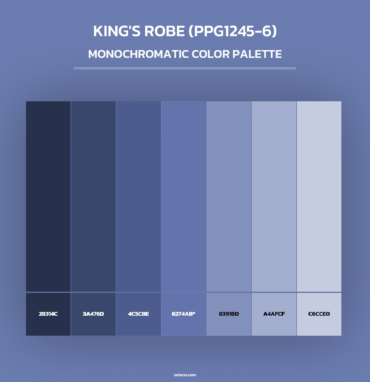 King's Robe (PPG1245-6) - Monochromatic Color Palette